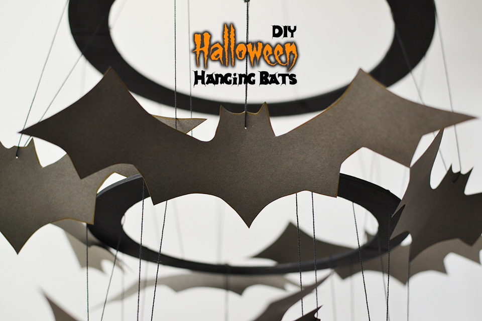 DIY Halloween Hanging Bats