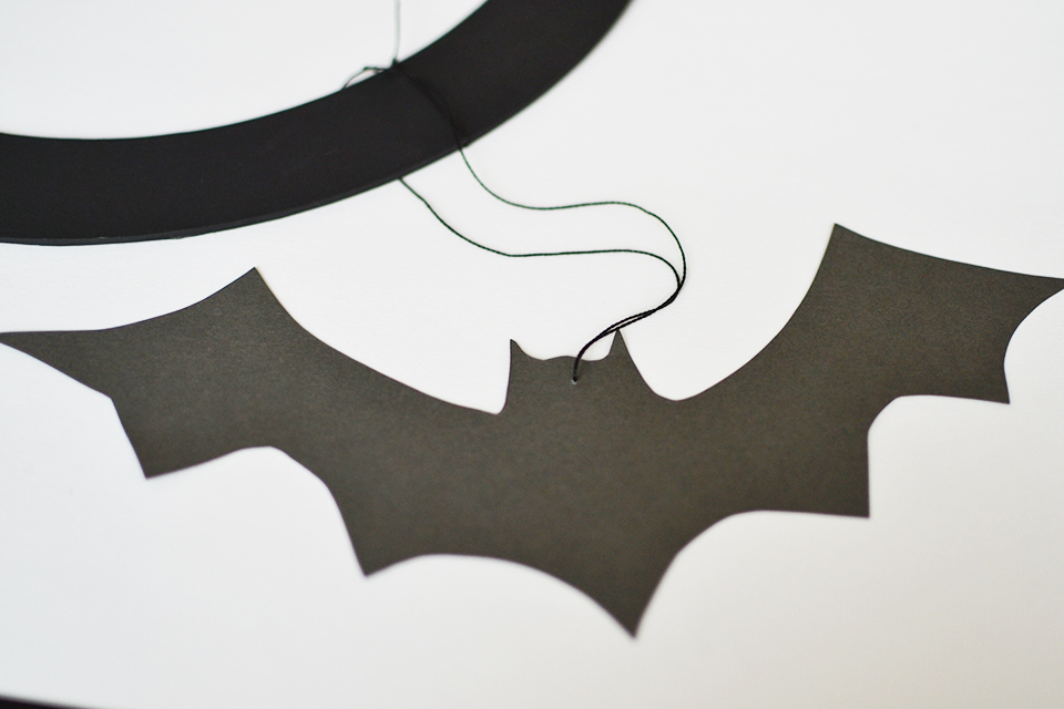 DIY Halloween Hanging Bats