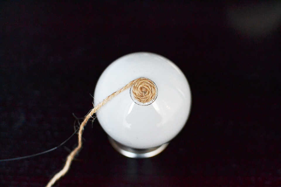 DIY Twine Light Bulb Pears