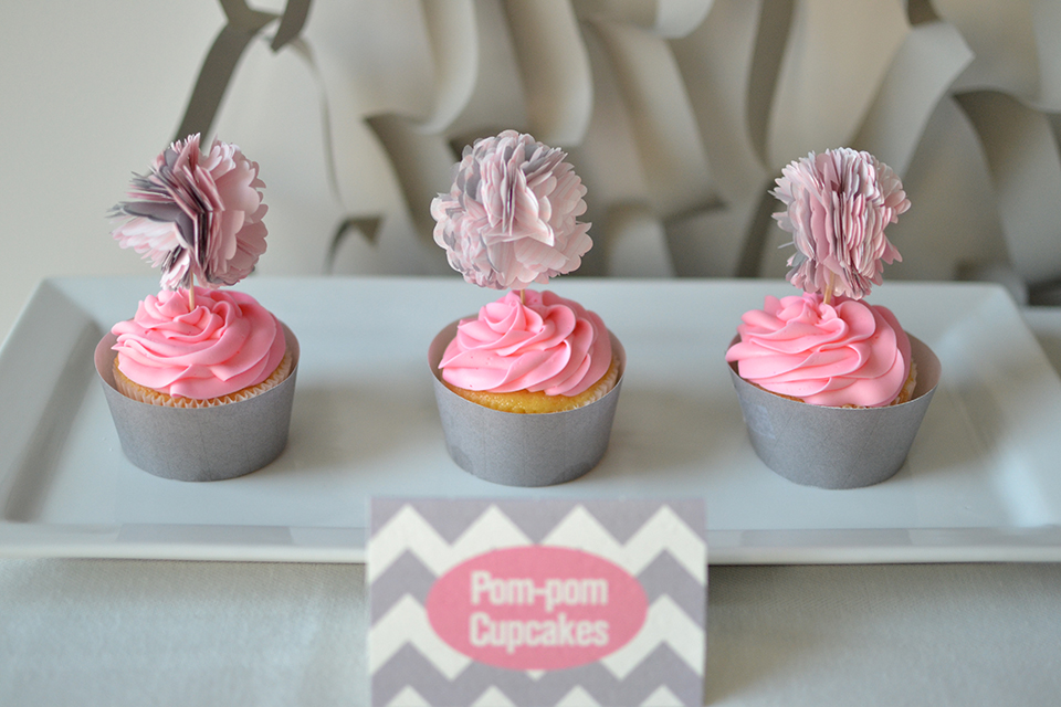 Pom-pom Cupcakes