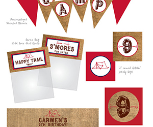 Camping Party Printables