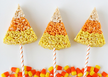 Candy Corn Krispie Treats