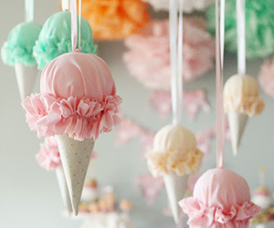 Hanging Ice Cream Cones