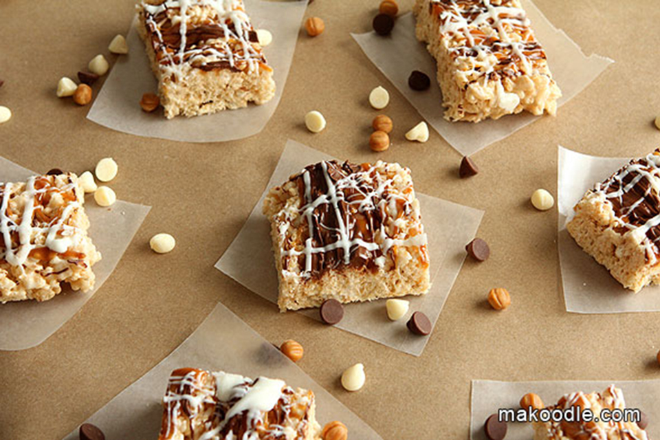 Double Chocolate and Caramel Rice Krispies Treats Double Chocolate and Caramel Rice Krispies Treats