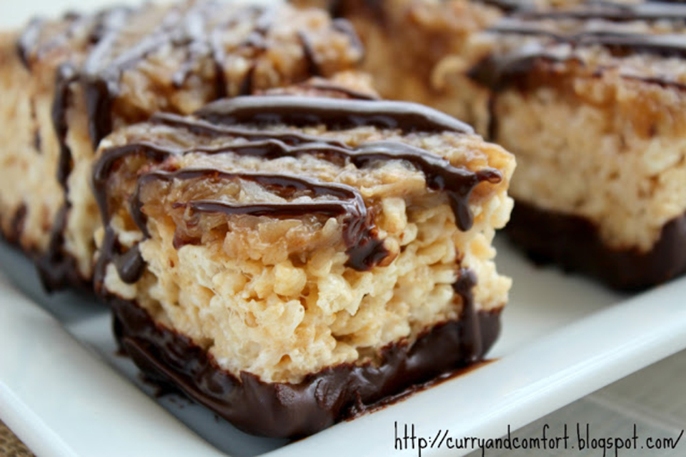 Samoa Rice Krispies Treats Samoa Rice Krispies Treats