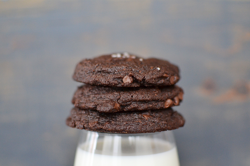 Double Chocolate Chip Cookies With Sea Salt Recipe